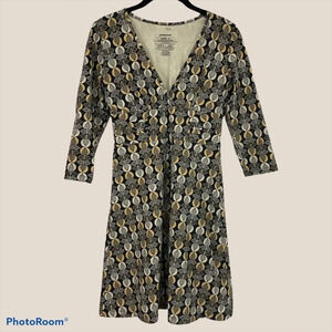 NWOT Patagonia A-line casual dress wide waistband print neutrals XS